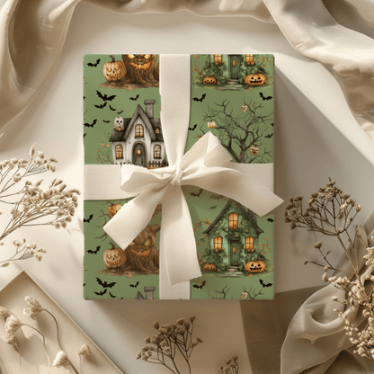 Haunted Harvest – Halloween Wrapping Paper