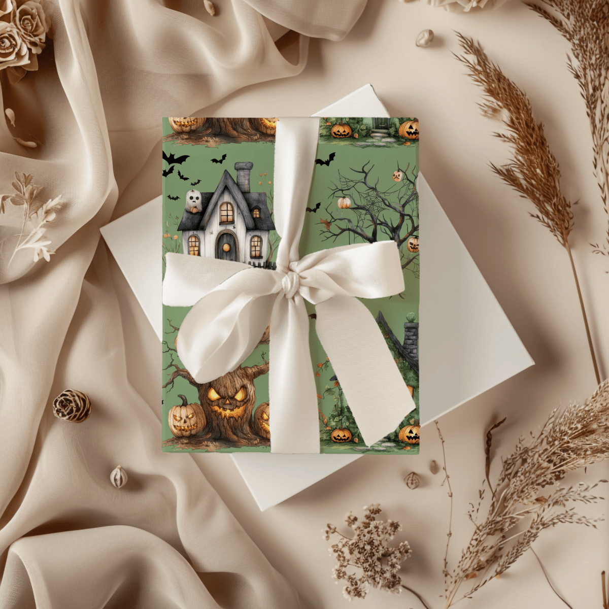 Haunted Harvest – Halloween Wrapping Paper