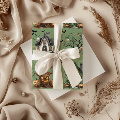 Haunted Harvest – Halloween Wrapping Paper