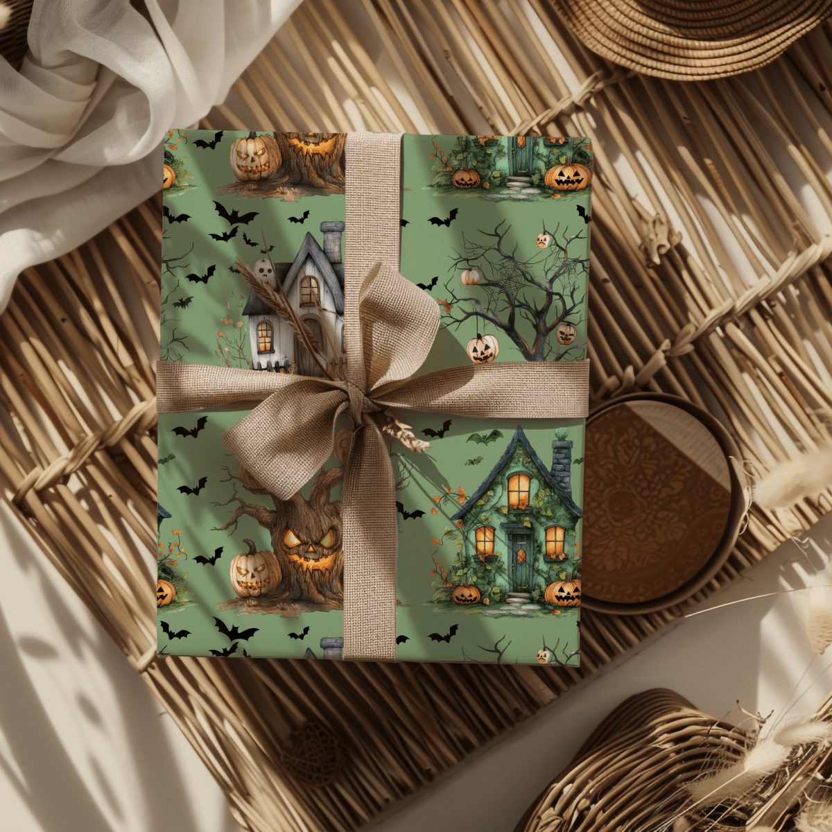 Haunted Harvest – Halloween Wrapping Paper