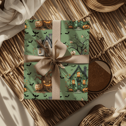 Haunted Harvest – Halloween Wrapping Paper
