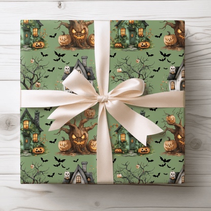 Haunted Harvest – Halloween Wrapping Paper