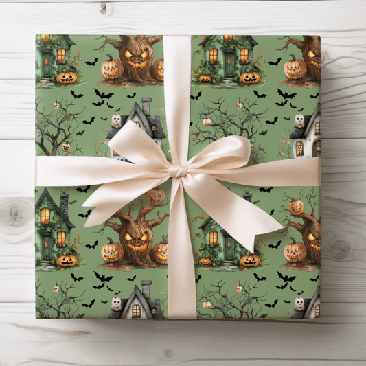 Haunted Harvest – Halloween Wrapping Paper