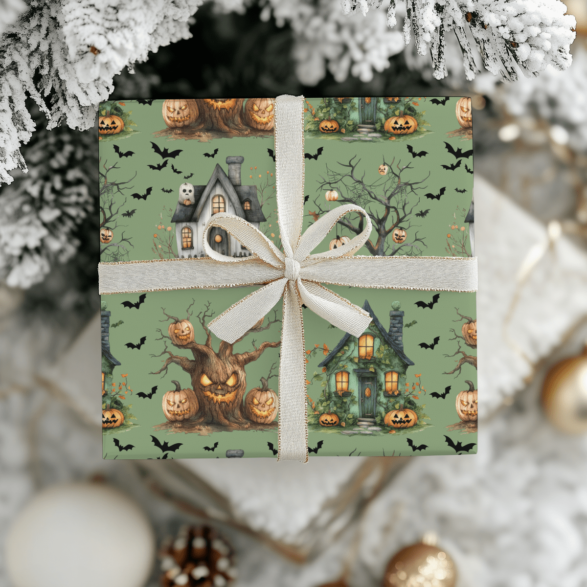 Haunted Harvest – Halloween Wrapping Paper