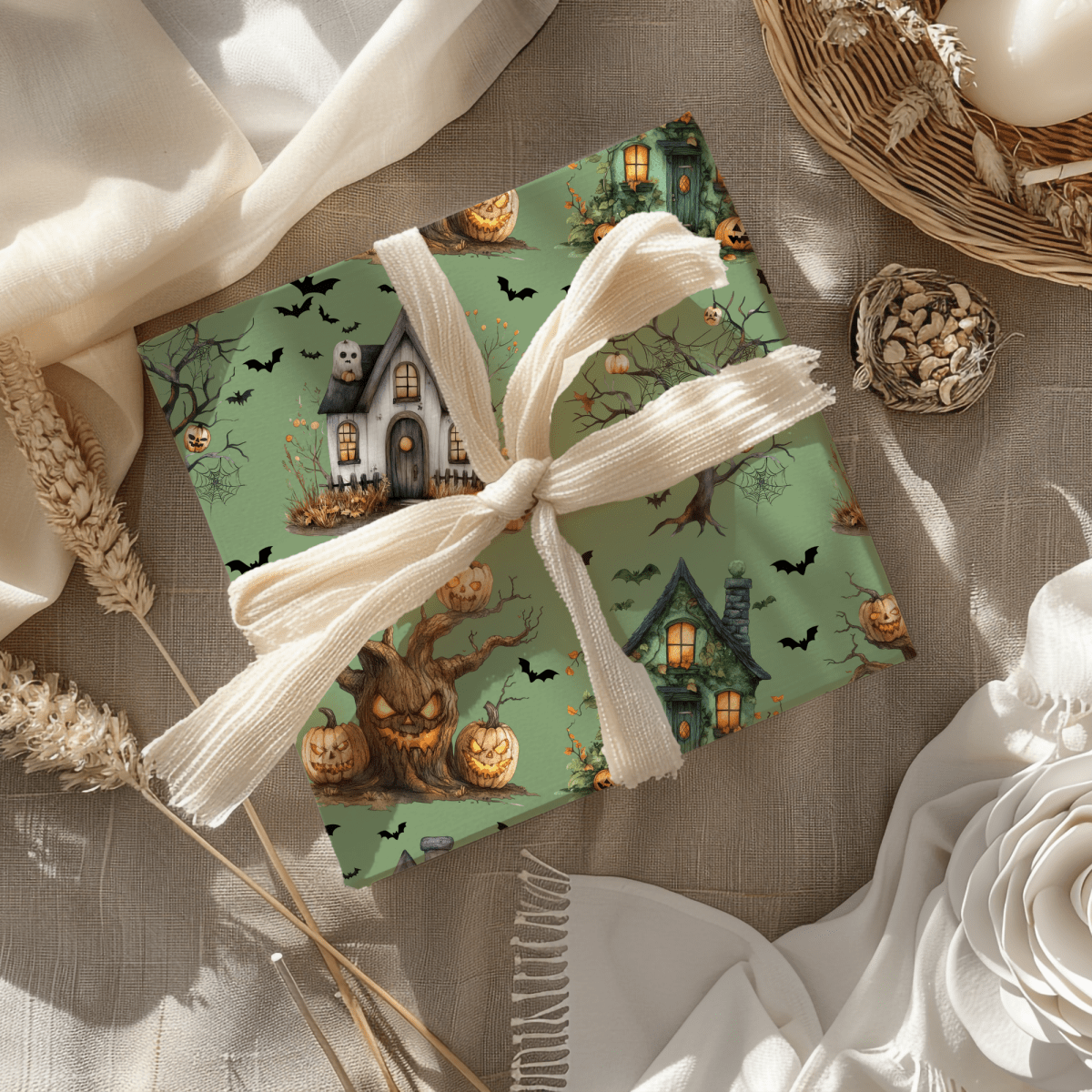 Haunted Harvest – Halloween Wrapping Paper