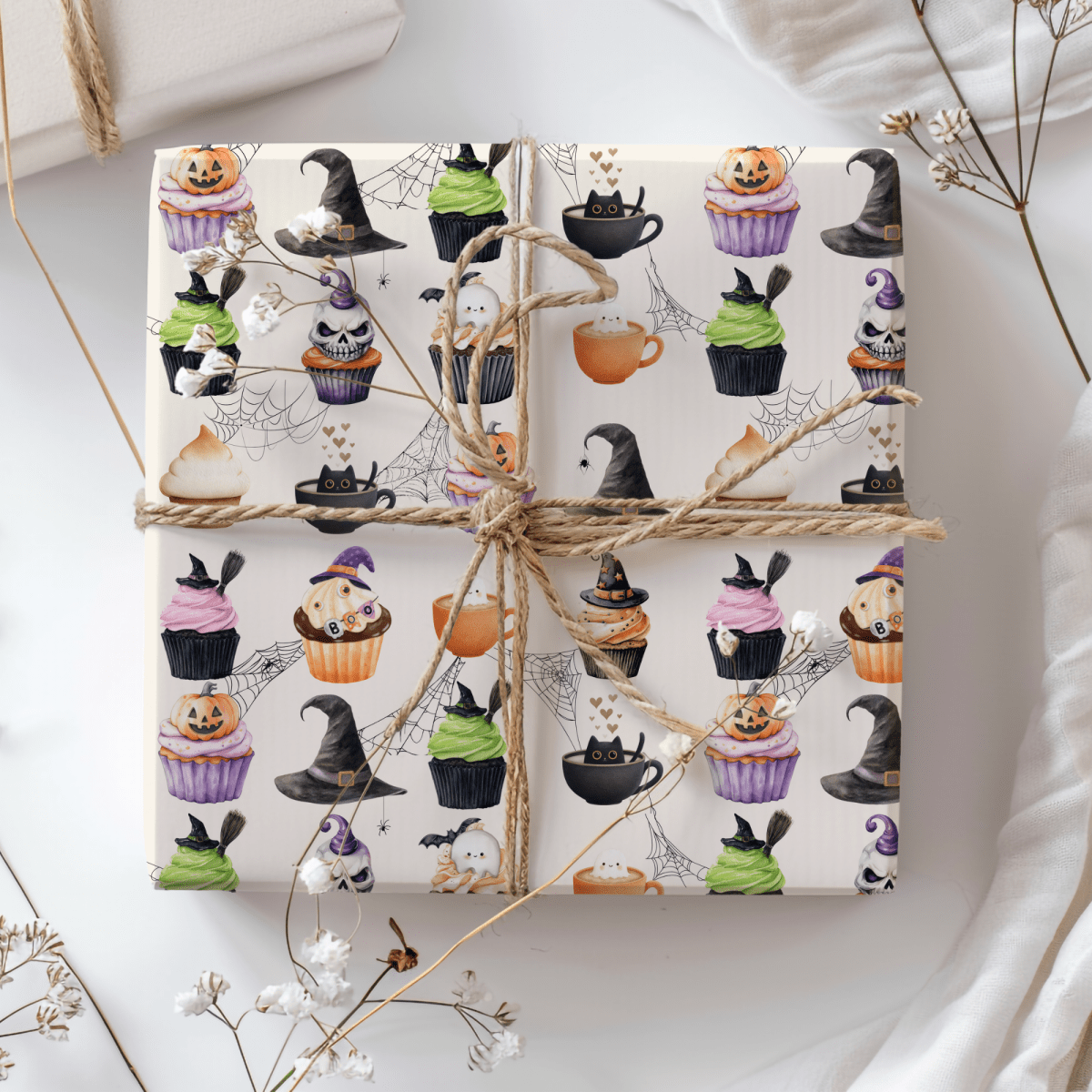 Creepin’ It Sweet – Halloween Cupcake Wrapping Paper