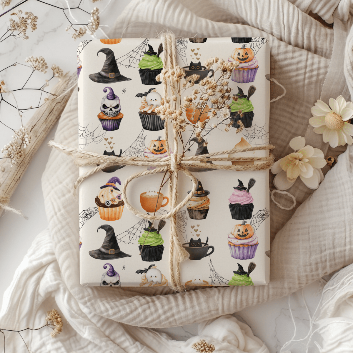 Creepin’ It Sweet – Halloween Cupcake Wrapping Paper