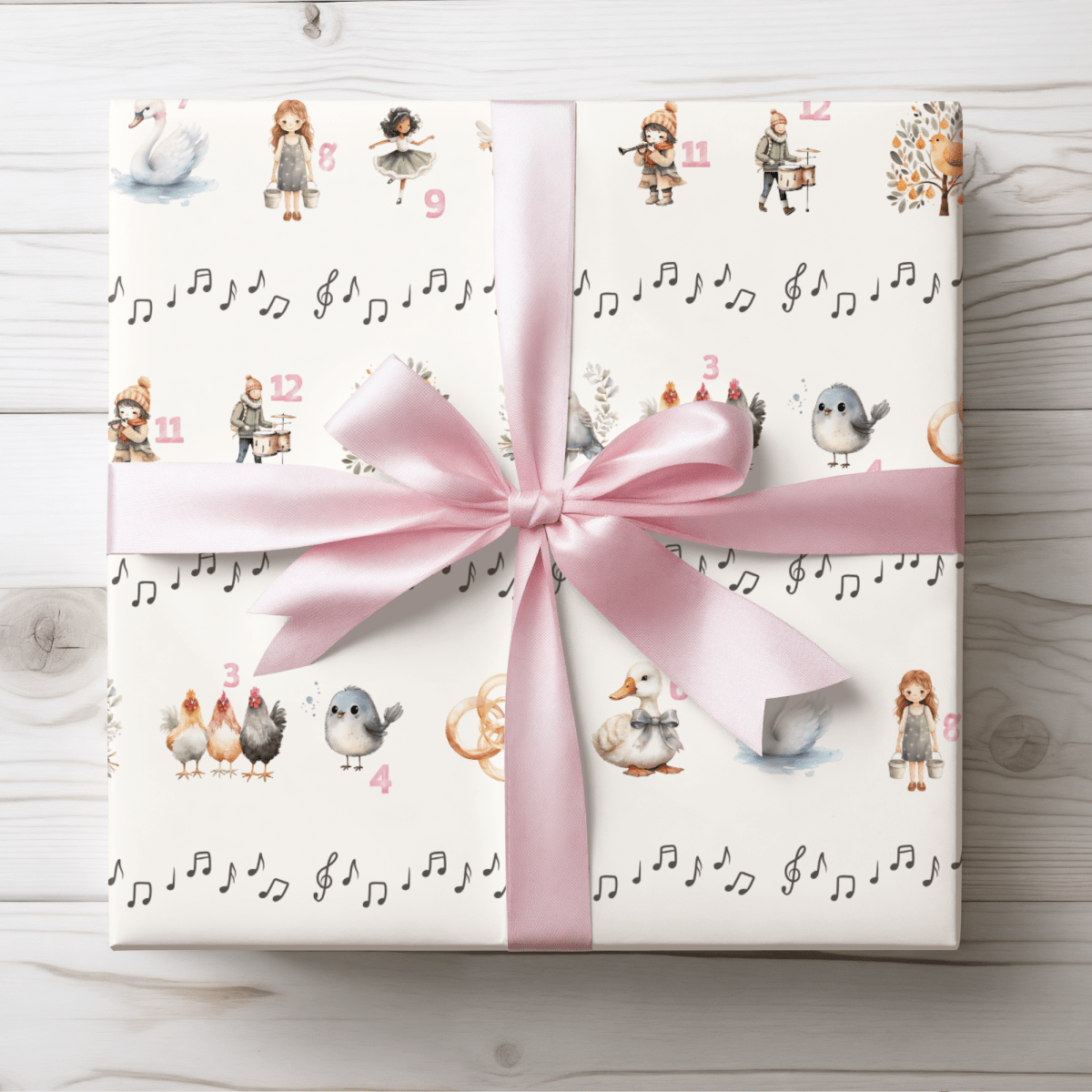 12 Days of Christmas – Classic Carol Wrapping Paper