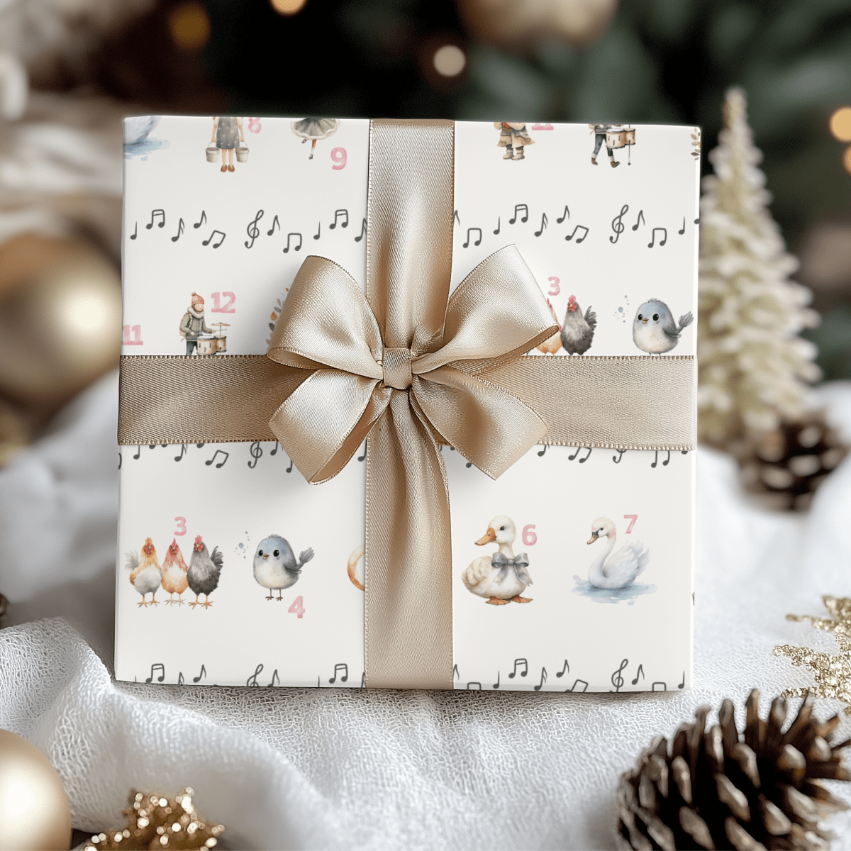 12 Days of Christmas – Classic Carol Wrapping Paper