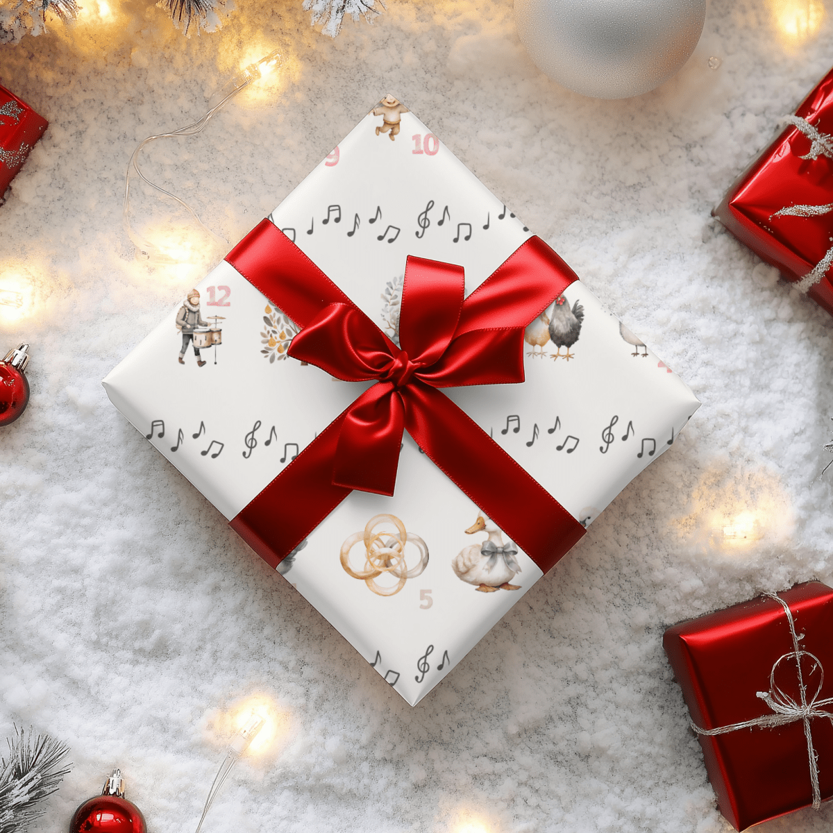 12 Days of Christmas – Classic Carol Wrapping Paper