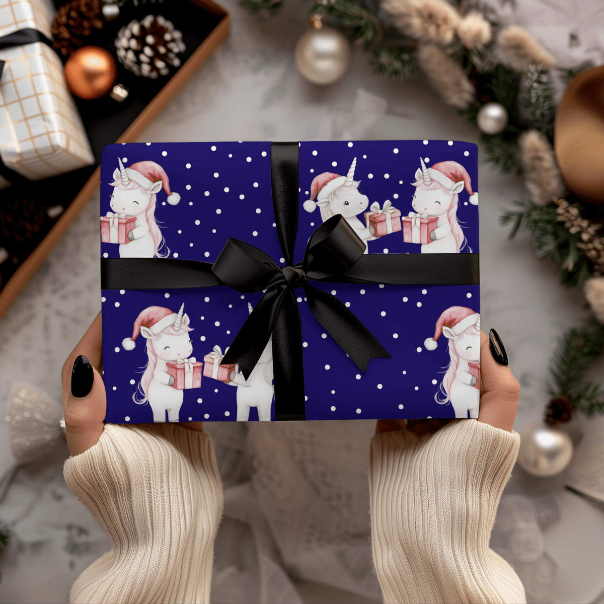 Enchanted Noel – Unicorn Wrapping Paper