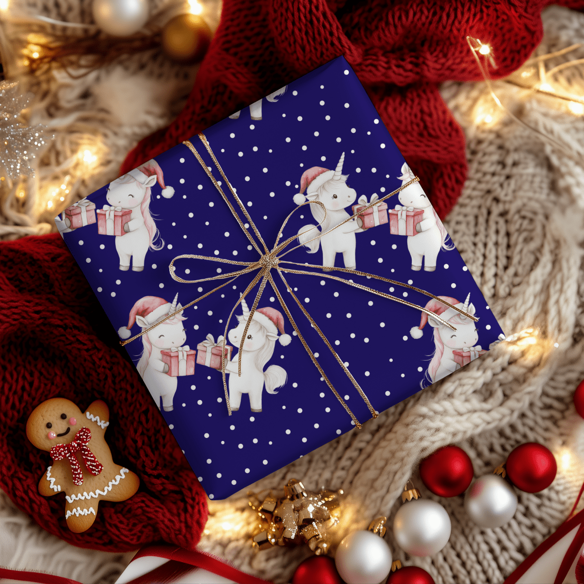 Enchanted Noel – Unicorn Wrapping Paper