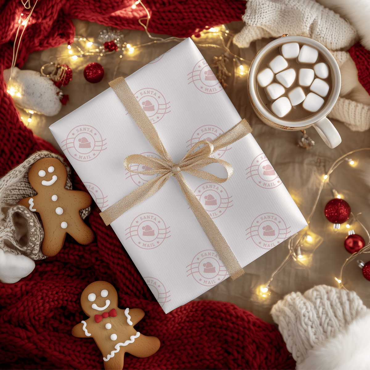 Santa Mail – Handwritten Letter Wrapping Paper
