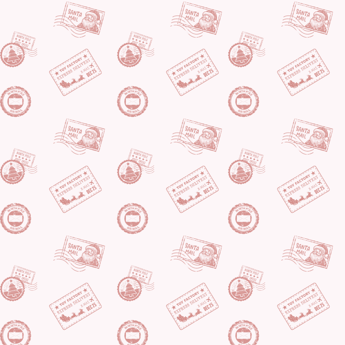 Santa Mail – Postmarked Holiday Wrapping Paper