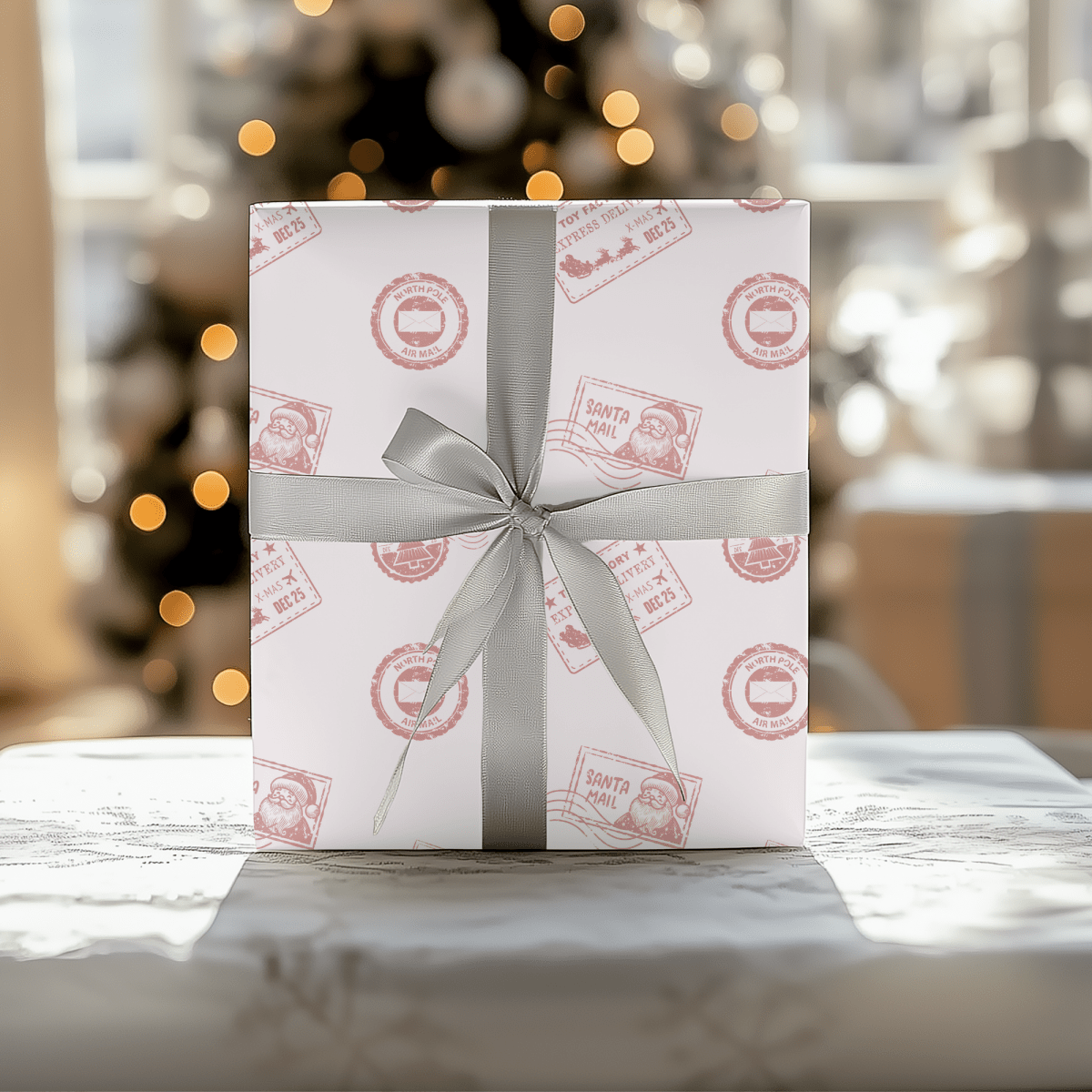 Santa Mail – Postmarked Holiday Wrapping Paper