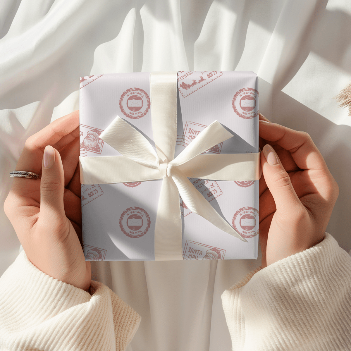 Santa Mail – Postmarked Holiday Wrapping Paper