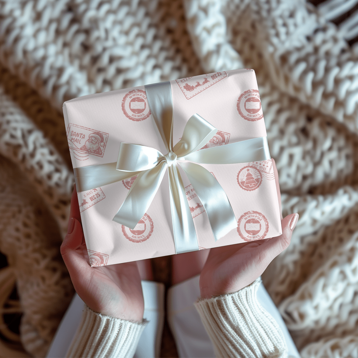 Santa Mail – Postmarked Holiday Wrapping Paper