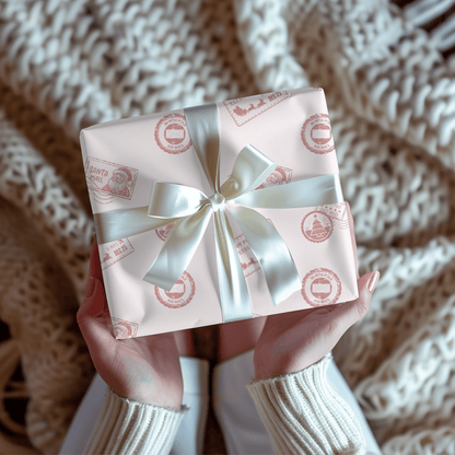 Santa Mail – Postmarked Holiday Wrapping Paper