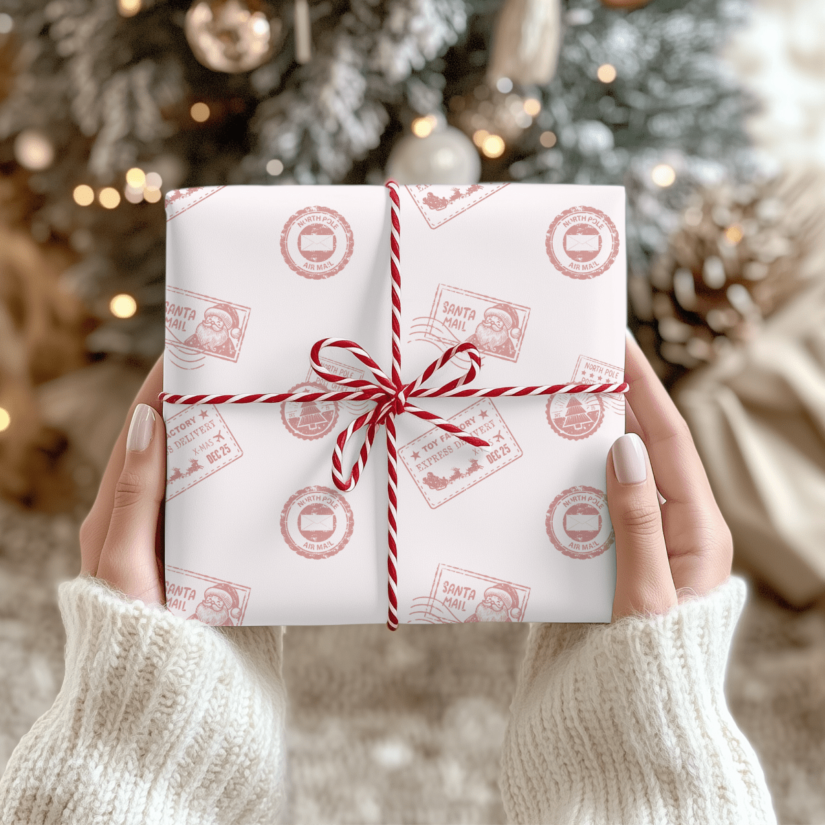 Santa Mail – Postmarked Holiday Wrapping Paper