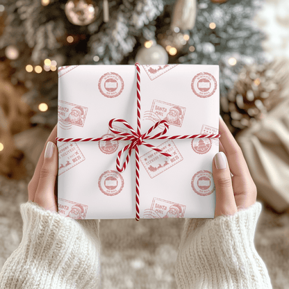 Santa Mail – Postmarked Holiday Wrapping Paper