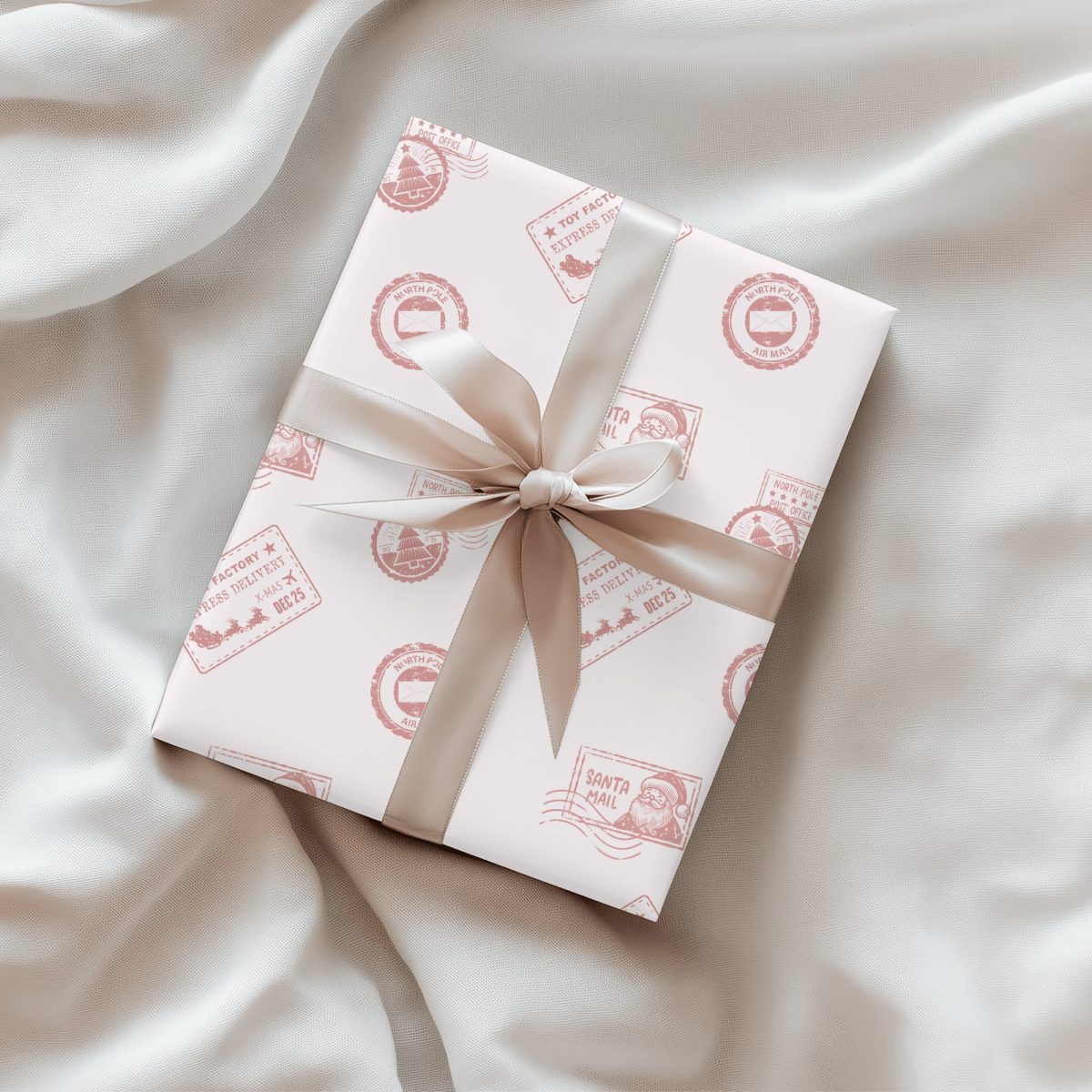 Santa Mail – Postmarked Holiday Wrapping Paper