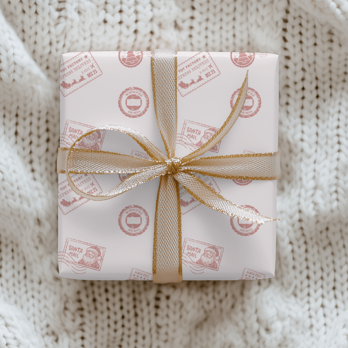 Santa Mail – Postmarked Holiday Wrapping Paper