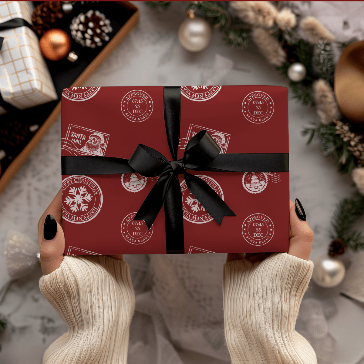Santa’s Special Delivery – Red Christmas Wrapping Paper