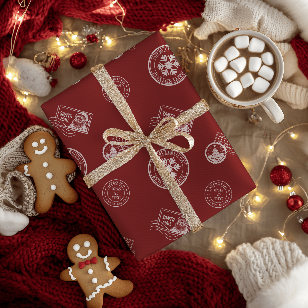 Santa’s Special Delivery – Red Christmas Wrapping Paper