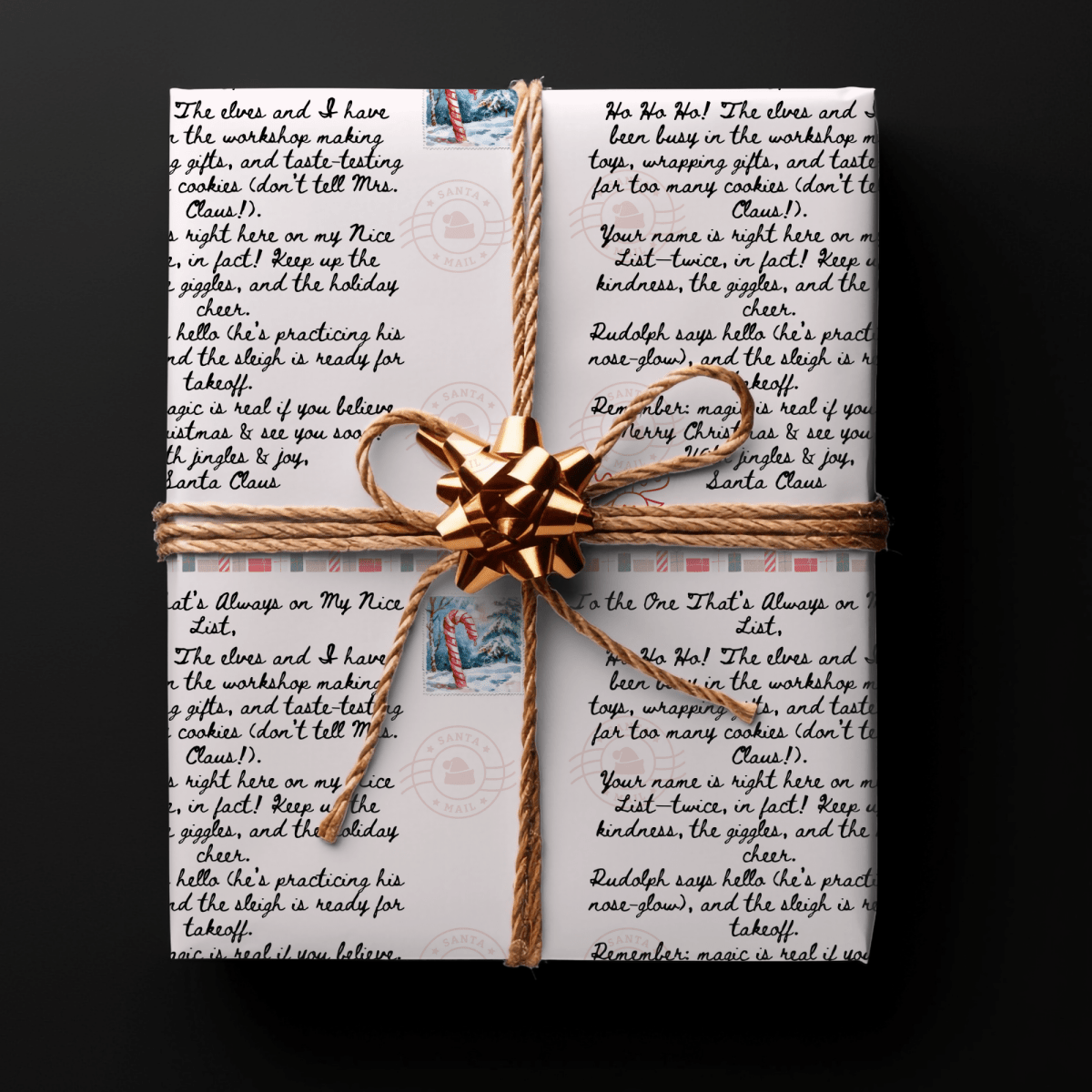 Christmas Letter from Santa – Handwritten Note Wrapping Paper