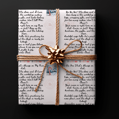 Christmas Letter from Santa – Handwritten Note Wrapping Paper
