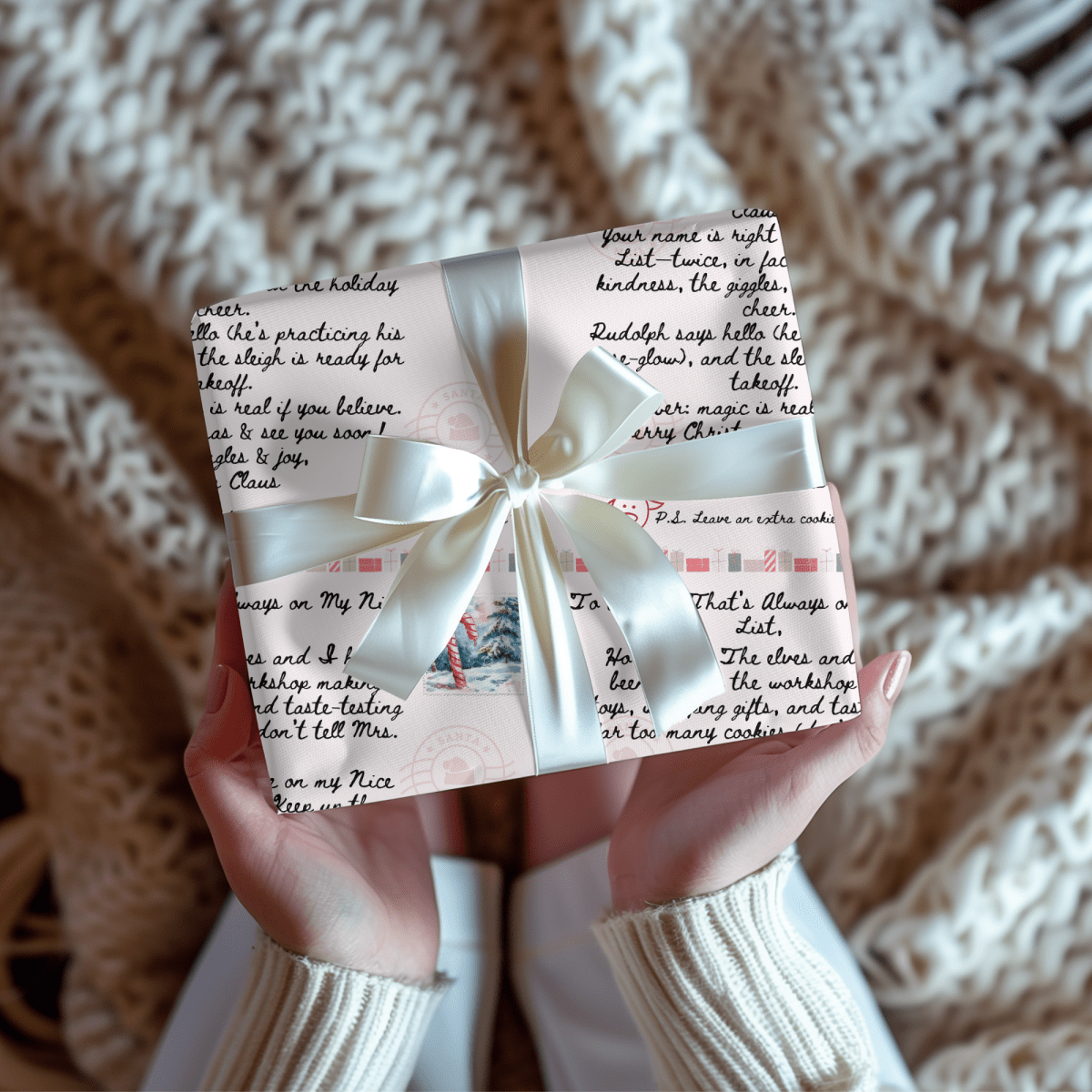 Christmas Letter from Santa – Handwritten Note Wrapping Paper
