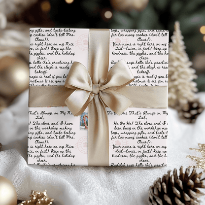 Christmas Letter from Santa – Handwritten Note Wrapping Paper