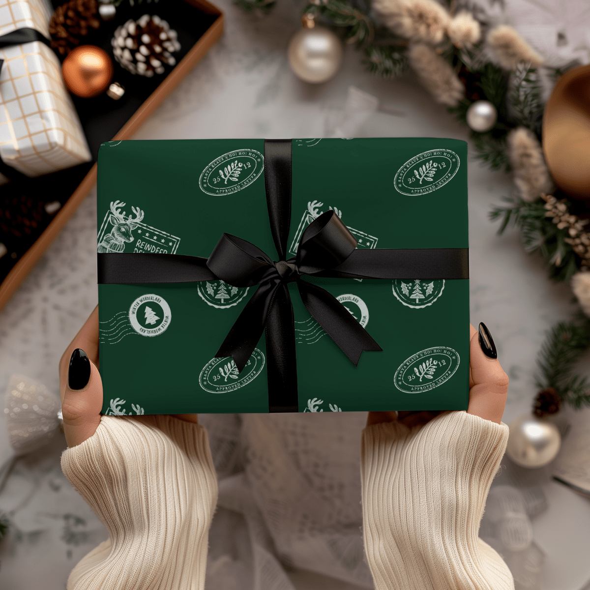 Reindeer Delivery – Santa Mail Wrapping Paper