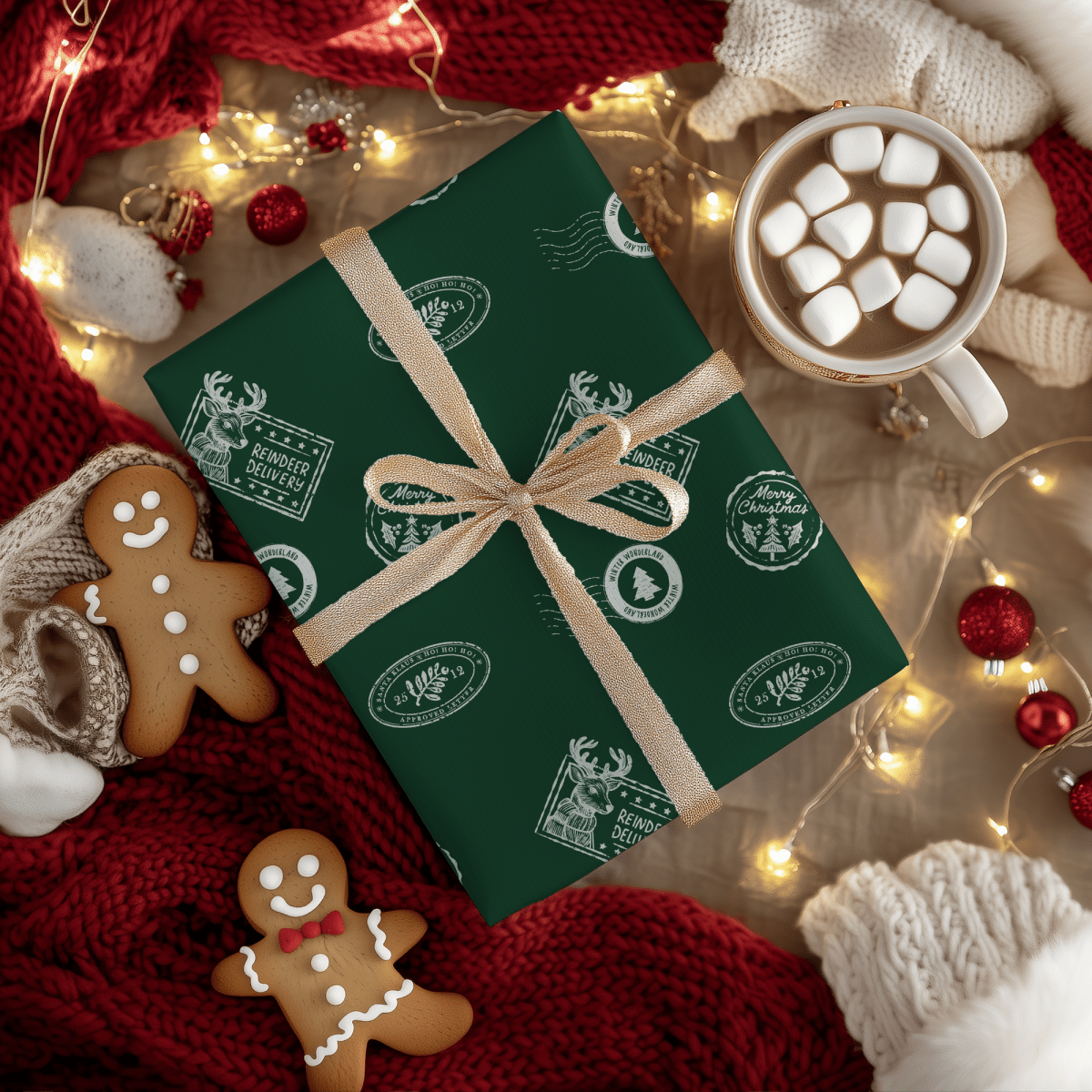 Reindeer Delivery – Santa Mail Wrapping Paper