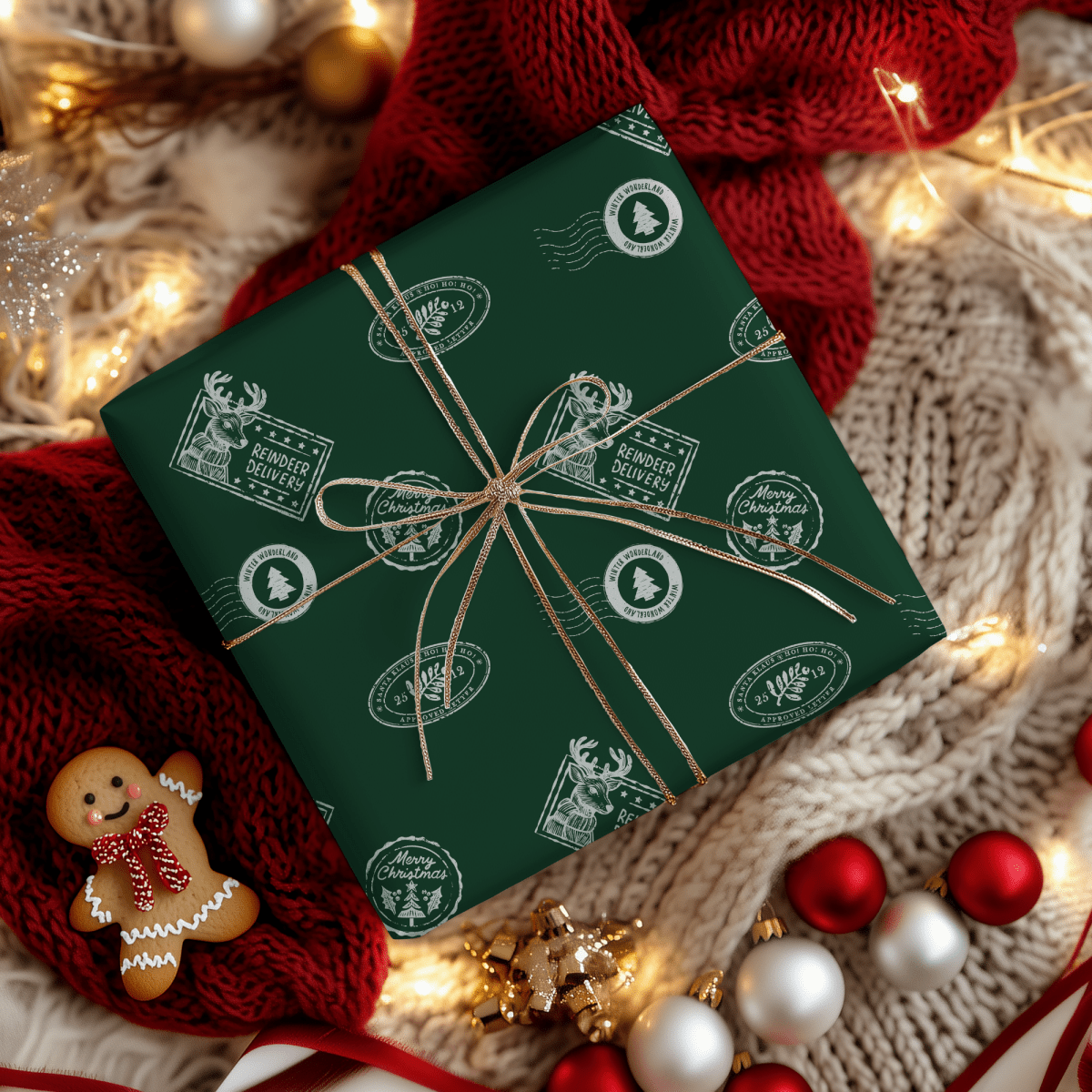 Reindeer Delivery – Santa Mail Wrapping Paper