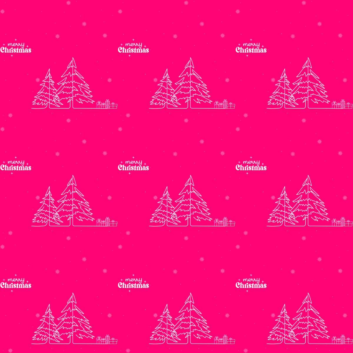 Merry & Bright in Hot Pink – Christmas Wrapping Paper