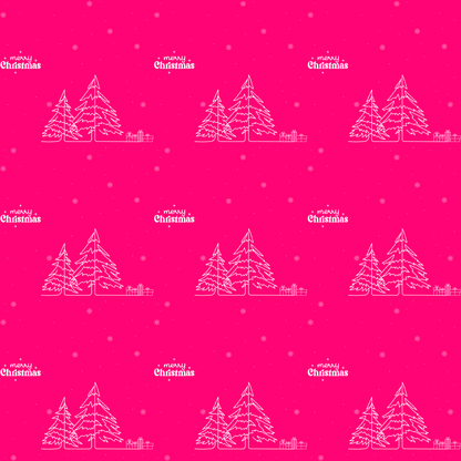 Merry & Bright in Hot Pink – Christmas Wrapping Paper