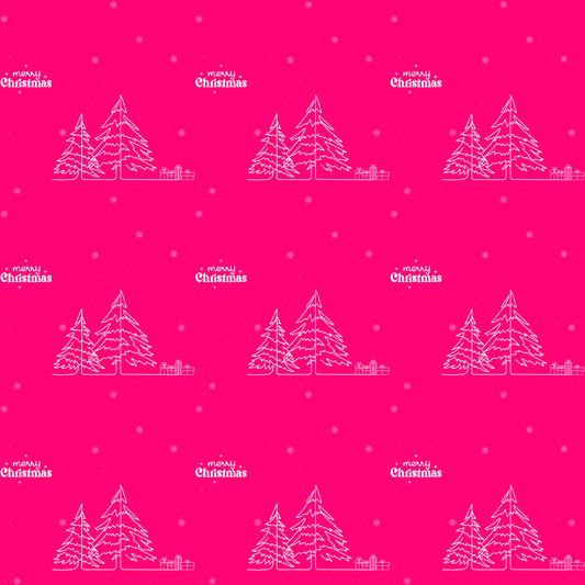 Merry & Bright in Hot Pink – Christmas Wrapping Paper