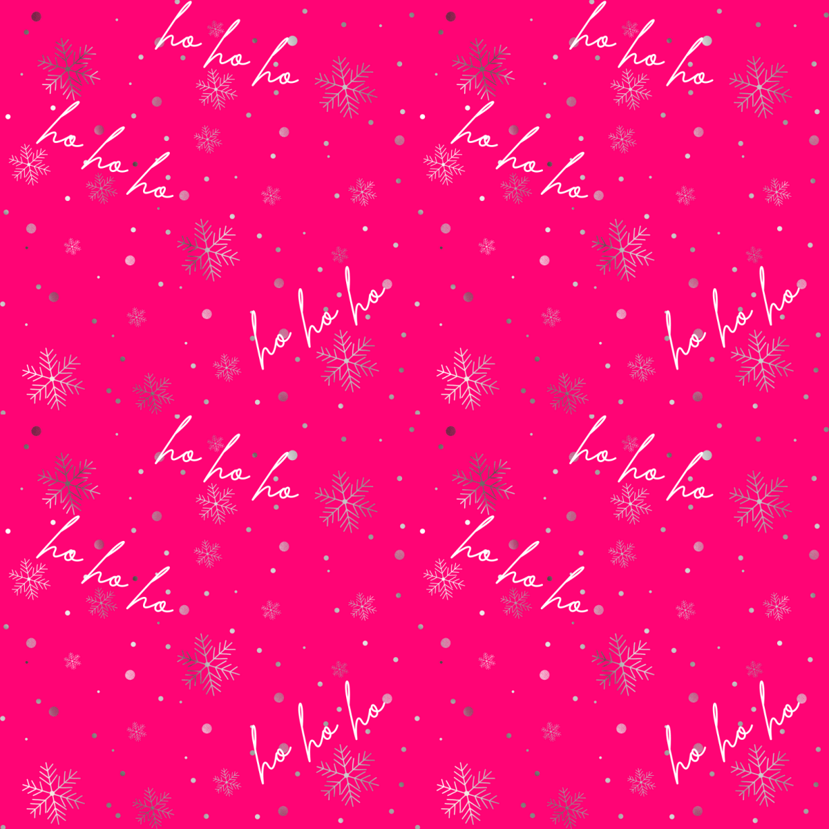 Hot Pink Christmas – Ho Ho Ho Wrapping Paper