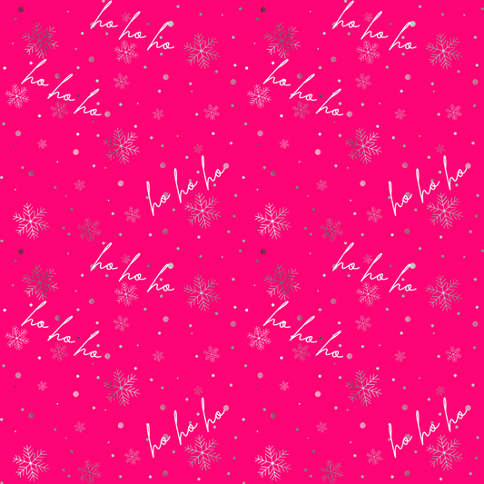 Hot Pink Christmas – Ho Ho Ho Wrapping Paper