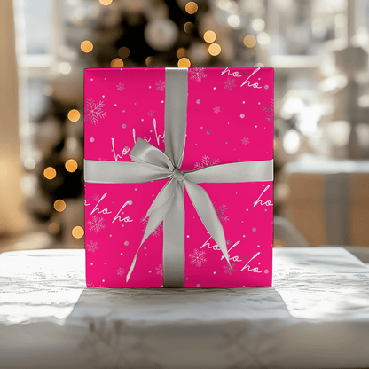 Hot Pink Christmas – Ho Ho Ho Wrapping Paper
