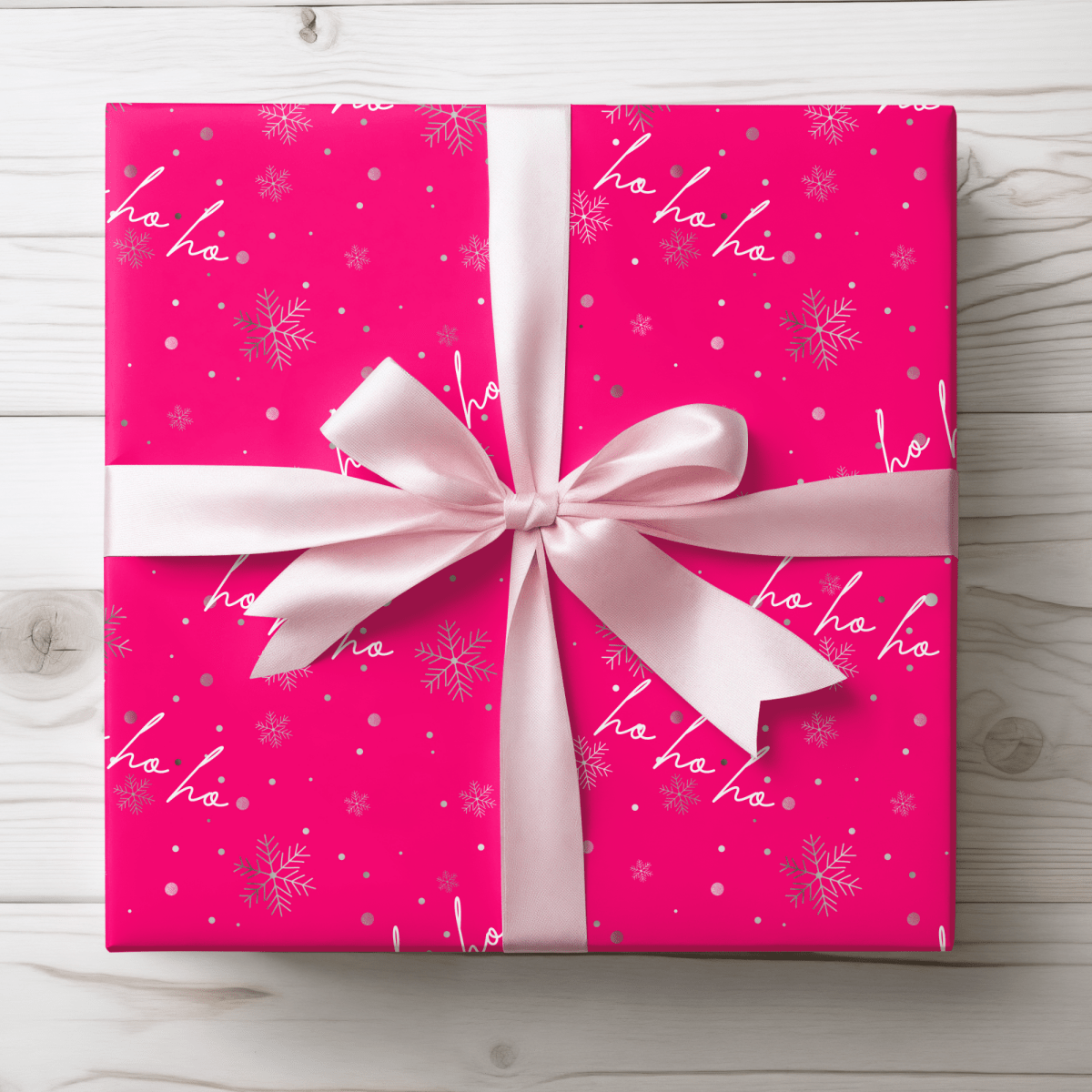Hot Pink Christmas – Ho Ho Ho Wrapping Paper