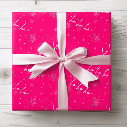 Hot Pink Christmas – Ho Ho Ho Wrapping Paper