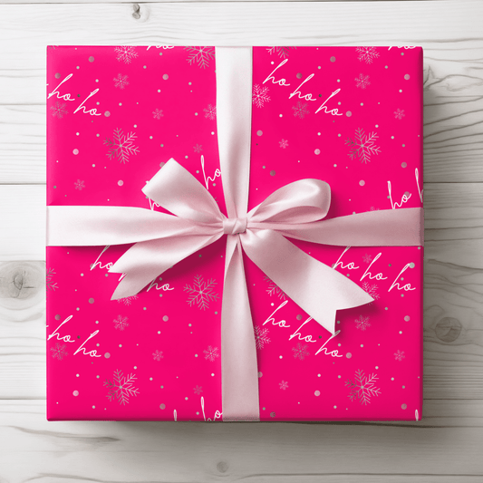 Hot Pink Christmas – Ho Ho Ho Wrapping Paper