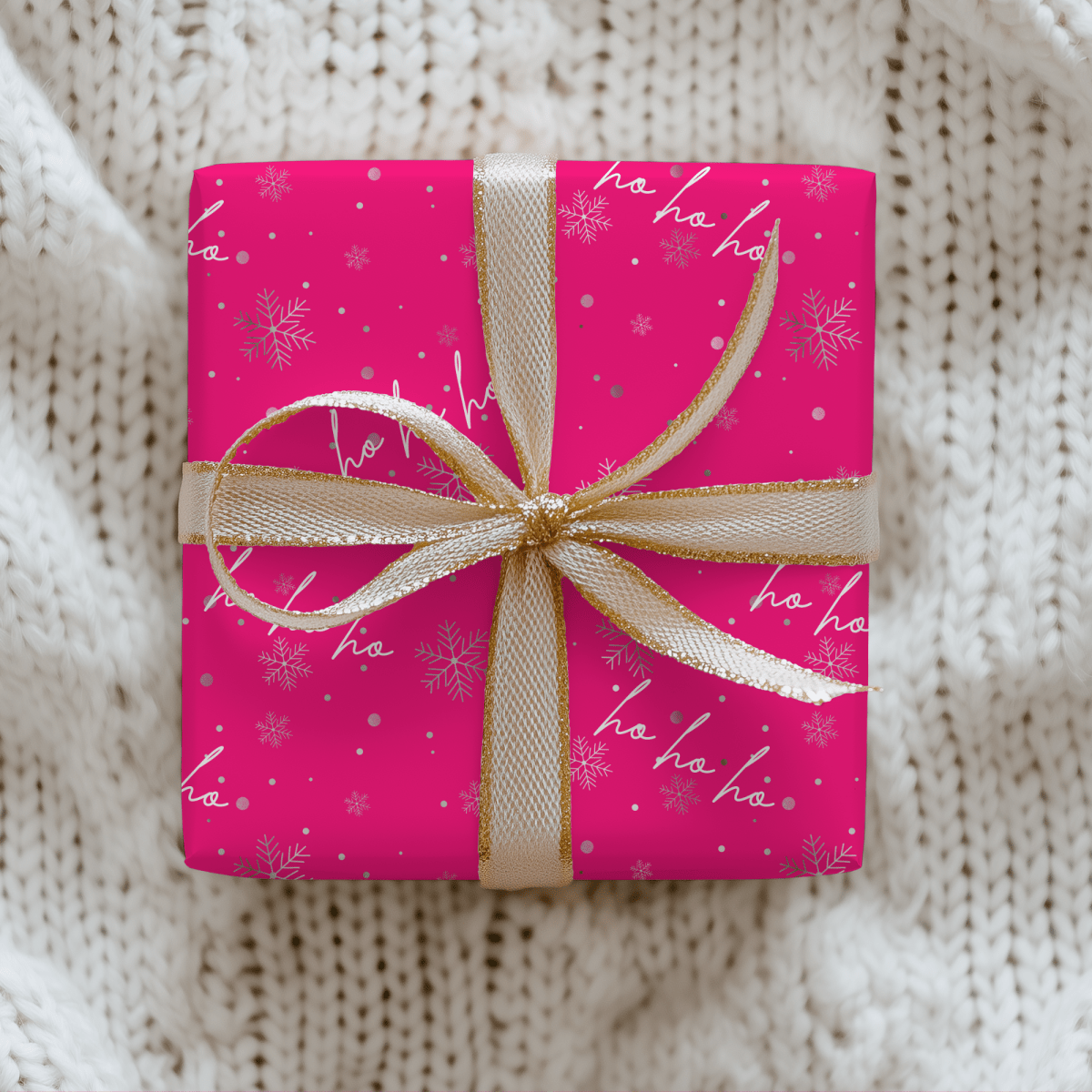 Hot Pink Christmas – Ho Ho Ho Wrapping Paper