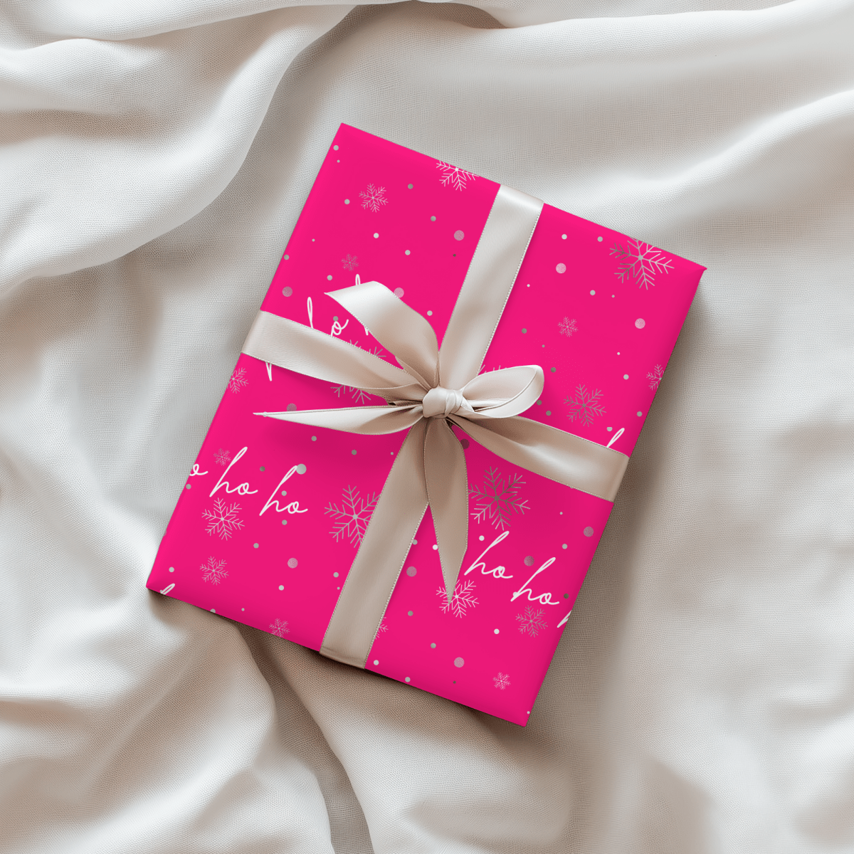 Hot Pink Christmas – Ho Ho Ho Wrapping Paper