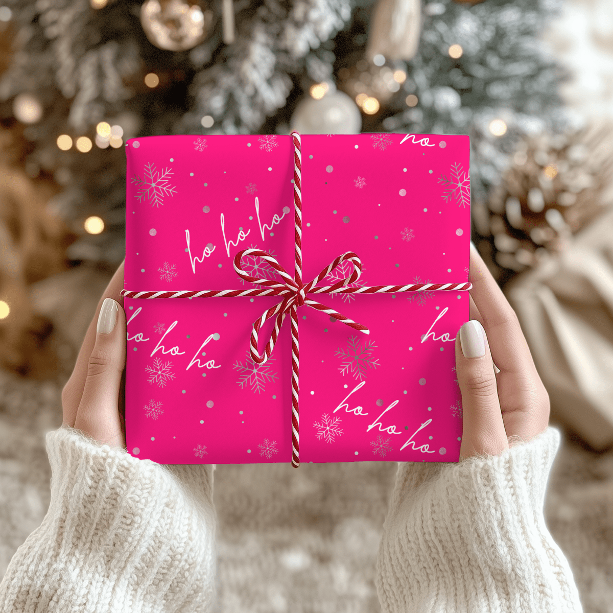 Hot Pink Christmas – Ho Ho Ho Wrapping Paper