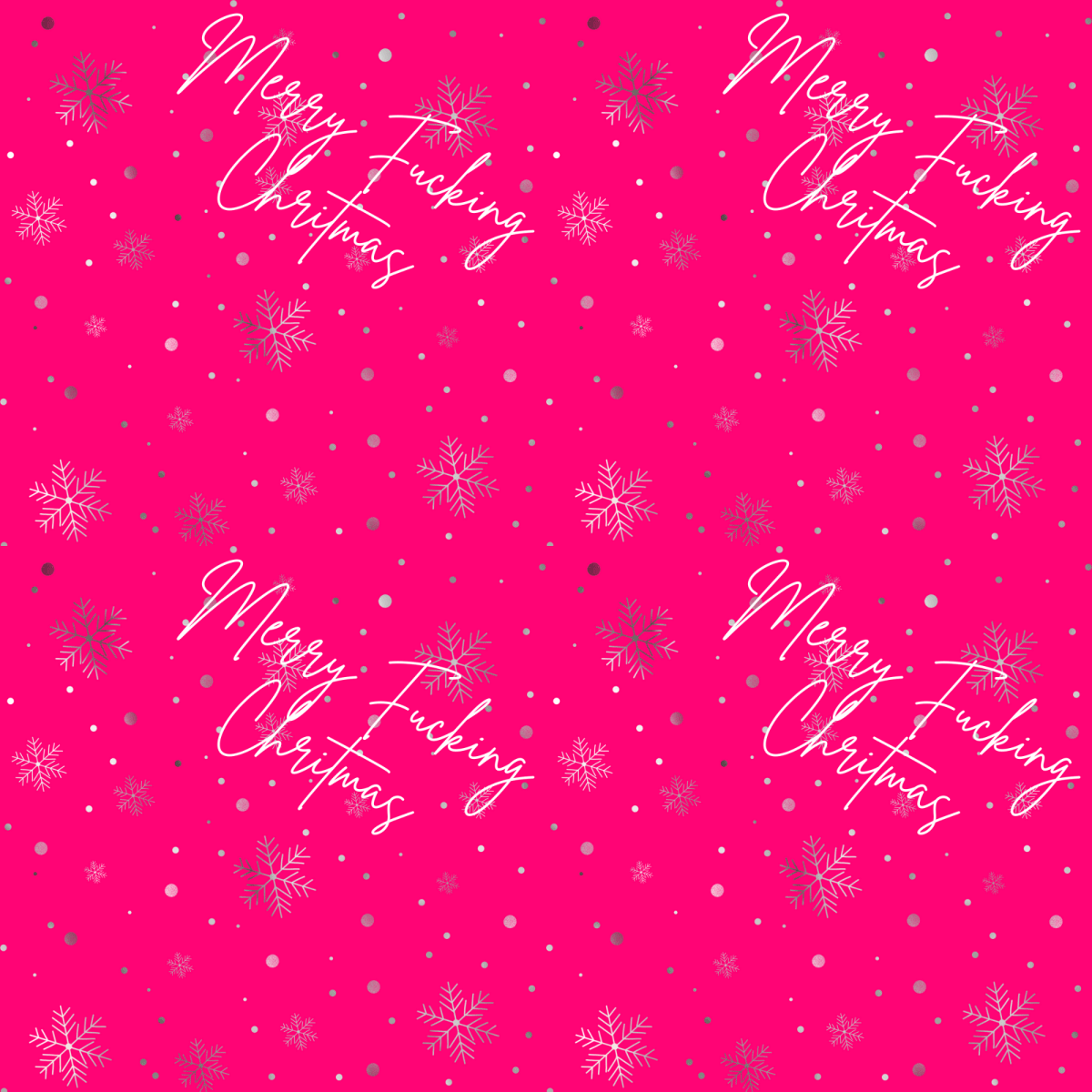 Merry Fucking Christmas – Hot Pink Holiday Wrapping Paper