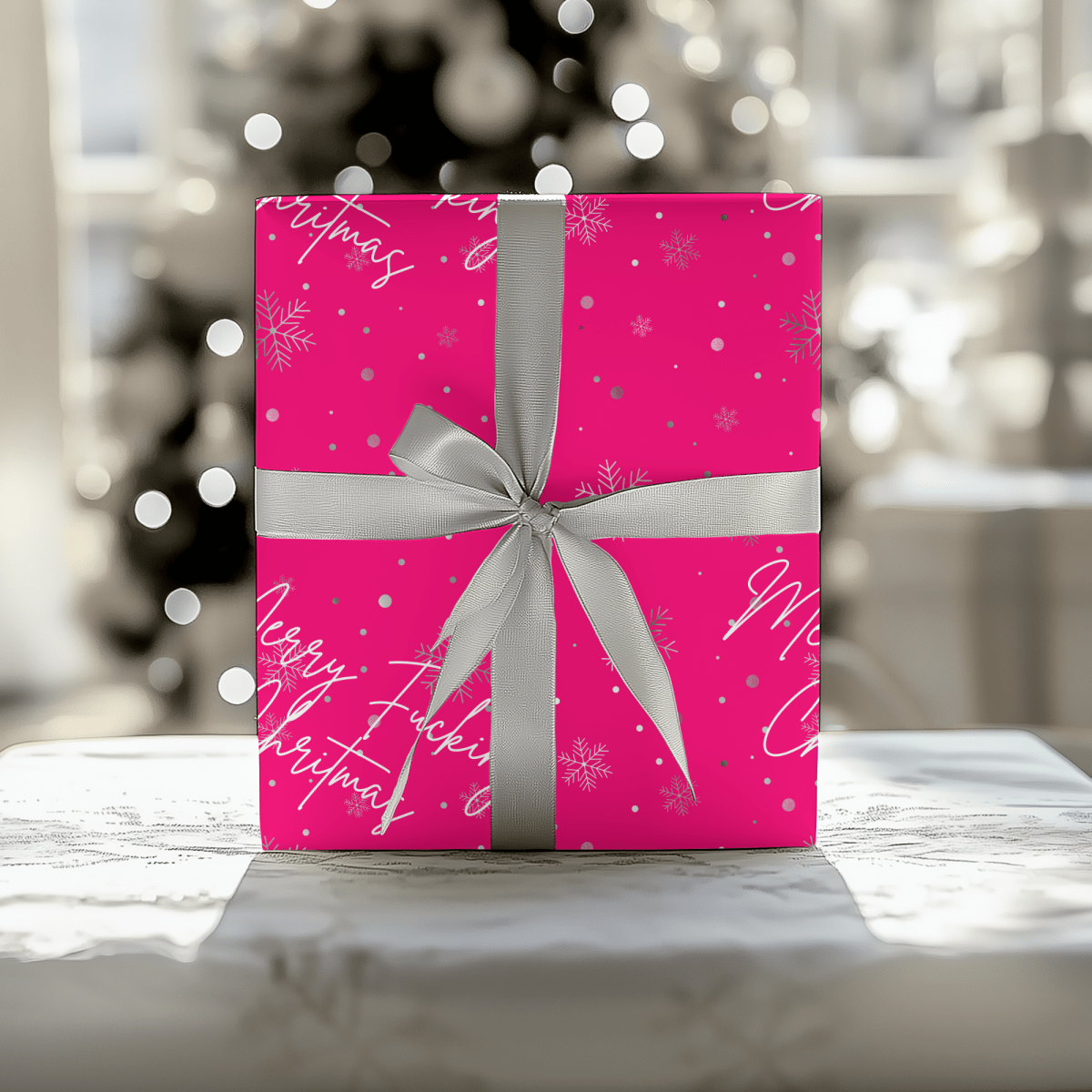Merry Fucking Christmas – Hot Pink Holiday Wrapping Paper