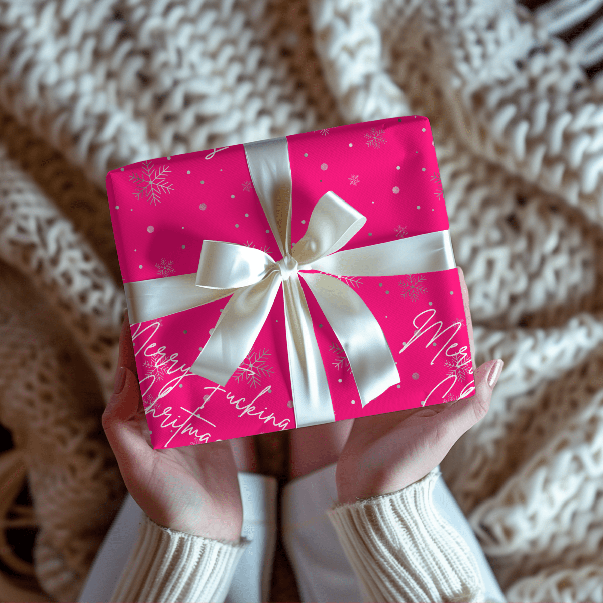 Merry Fucking Christmas – Hot Pink Holiday Wrapping Paper